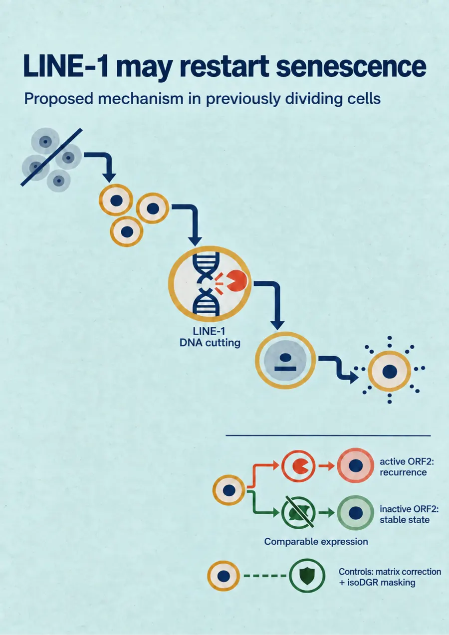 Poster: LINE-1 may restart senescence