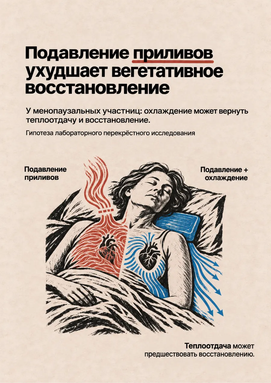 Постер: Подавление приливов ухудшает вегетативное восстановление