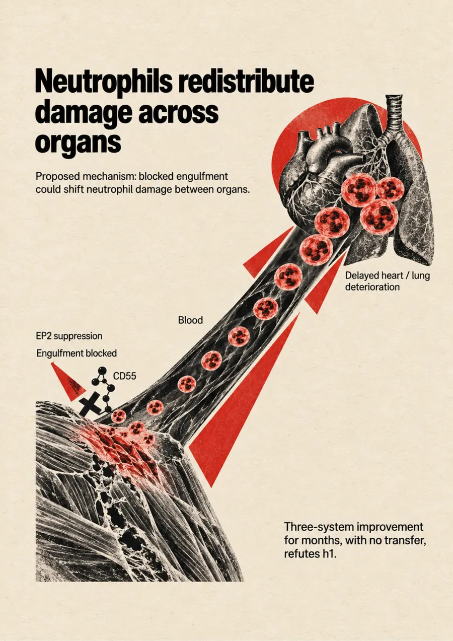 Poster: Neutrophils redistribute damage across organs