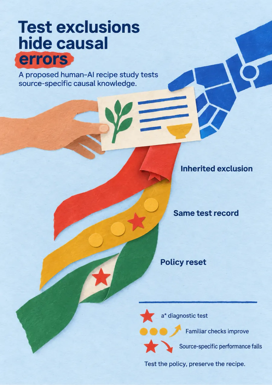 Poster: Test exclusions hide causal errors