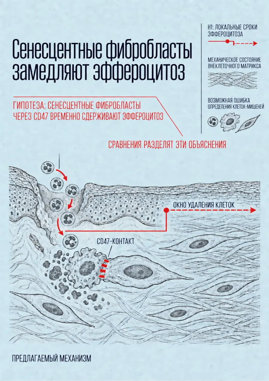 Постер: Сенесцентные фибробласты замедляют эффероцитоз