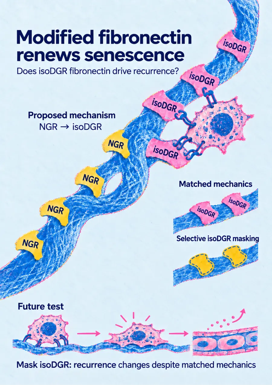 Poster: Modified fibronectin renews senescence