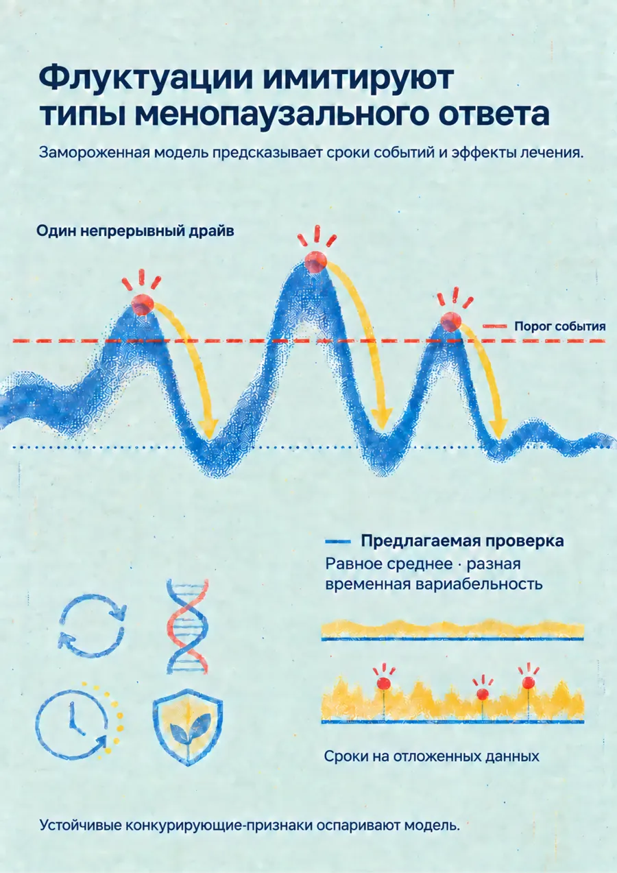 Постер: Флуктуации имитируют типы менопаузального ответа