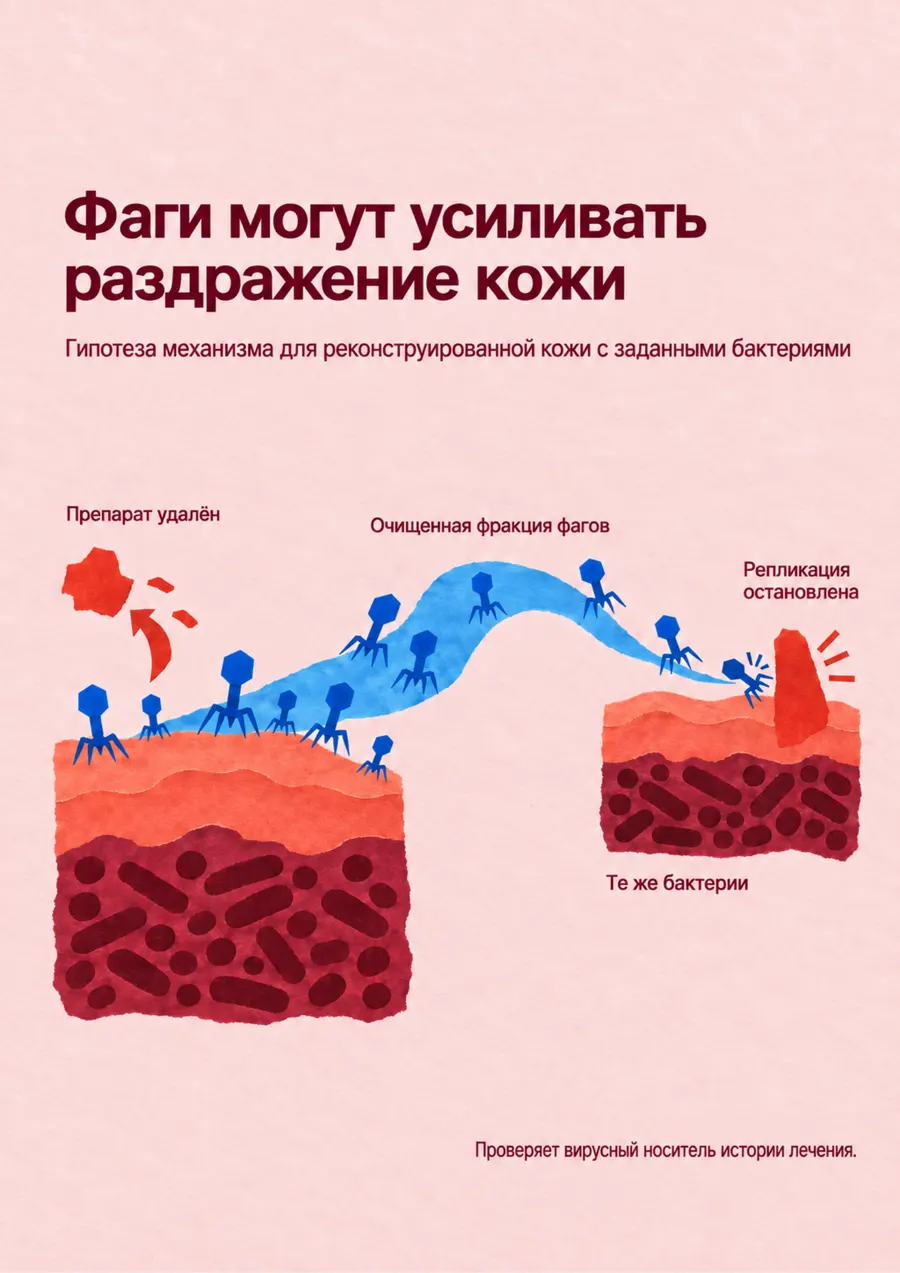 Постер: Фаги могут усиливать раздражение кожи