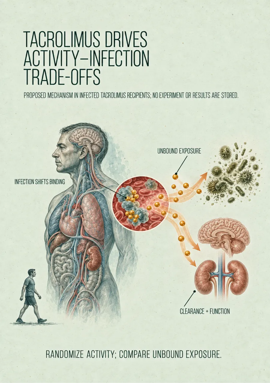 Poster: Tacrolimus drives activity–infection trade-offs