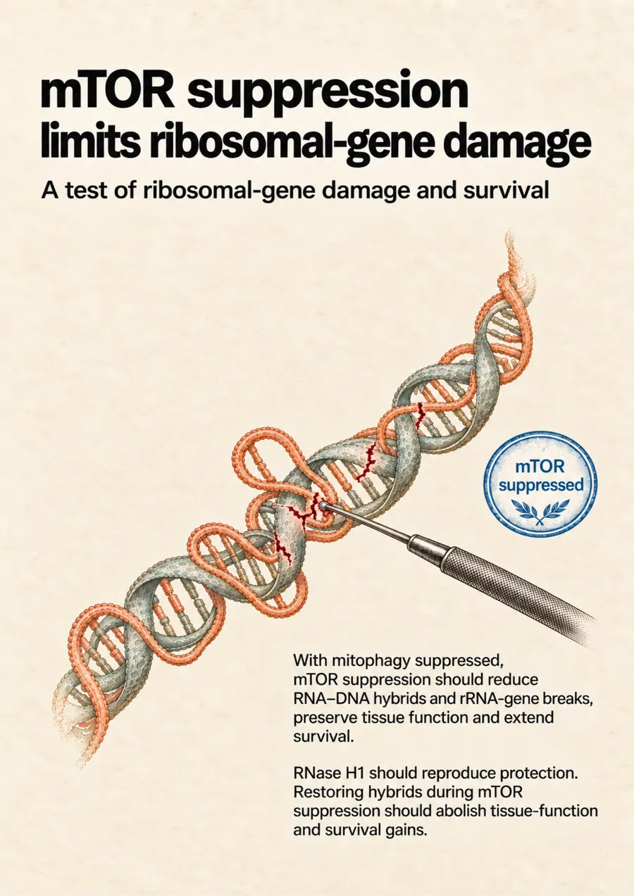 Poster: mTOR suppression limits ribosomal-gene damage