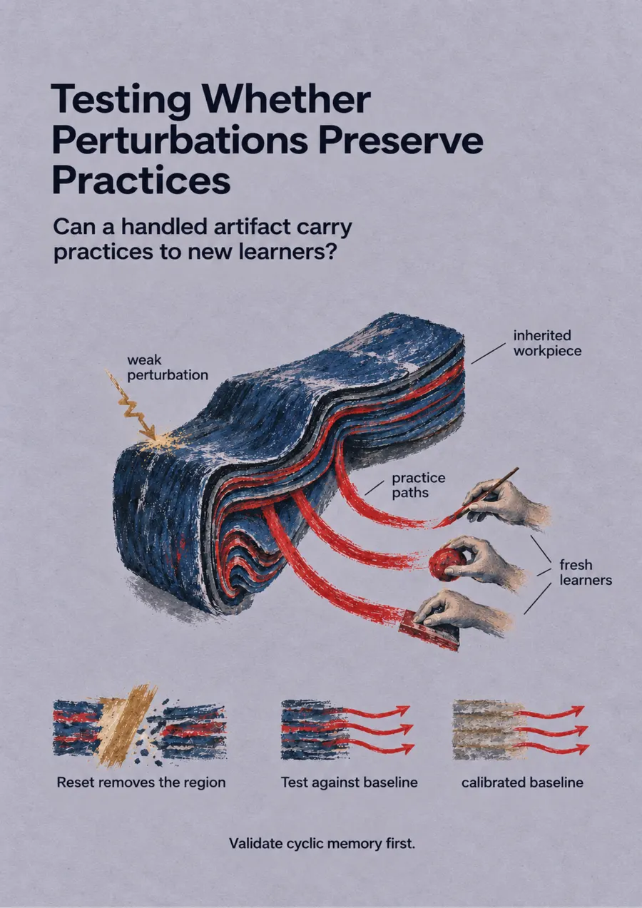 Poster: Testing Whether Perturbations Preserve Practices