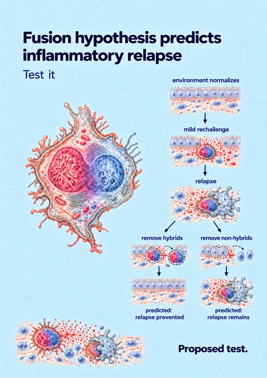 Poster: Fusion hypothesis predicts inflammatory relapse