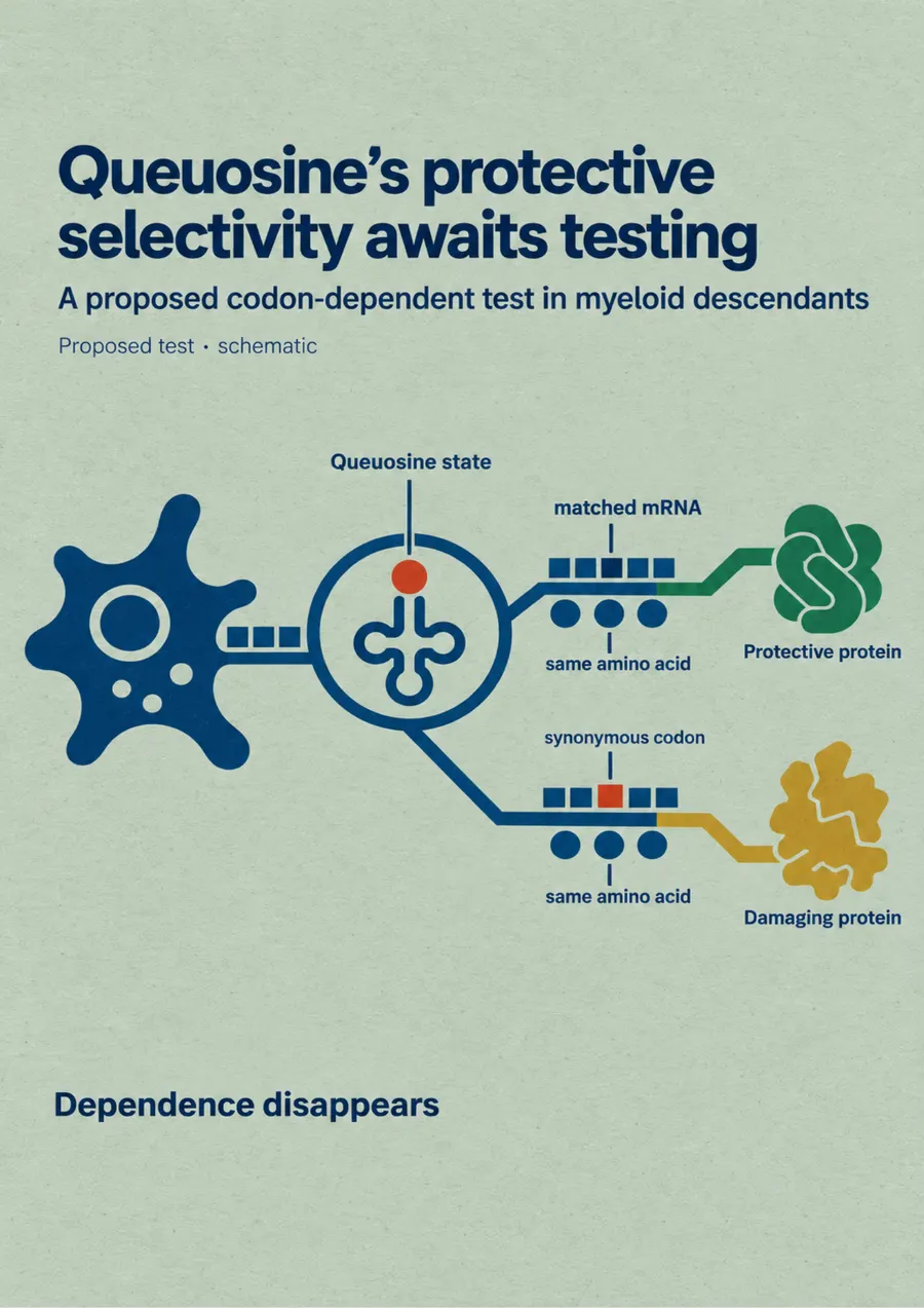 Poster: Queuosine’s protective selectivity awaits testing