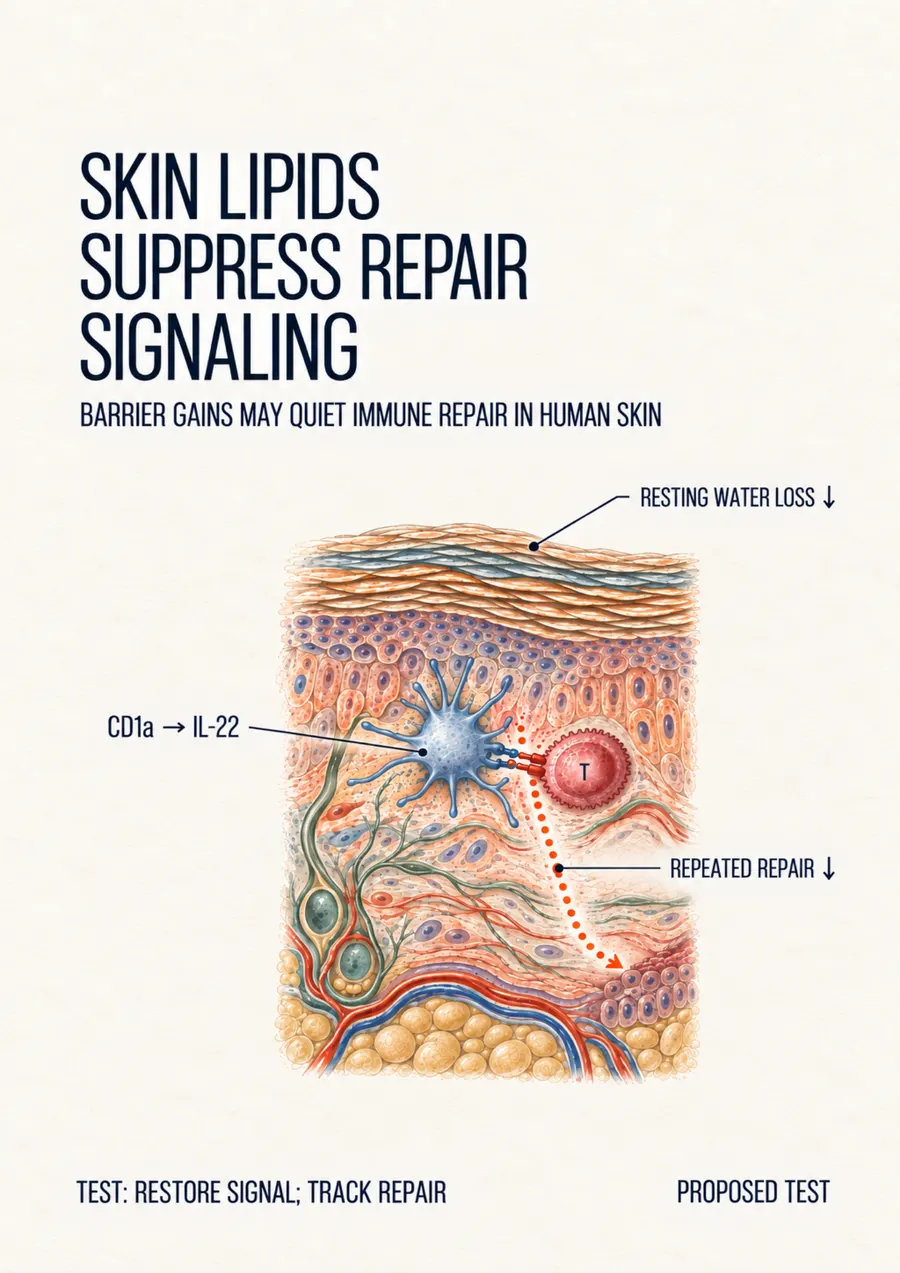 Poster: Skin lipids suppress repair signaling