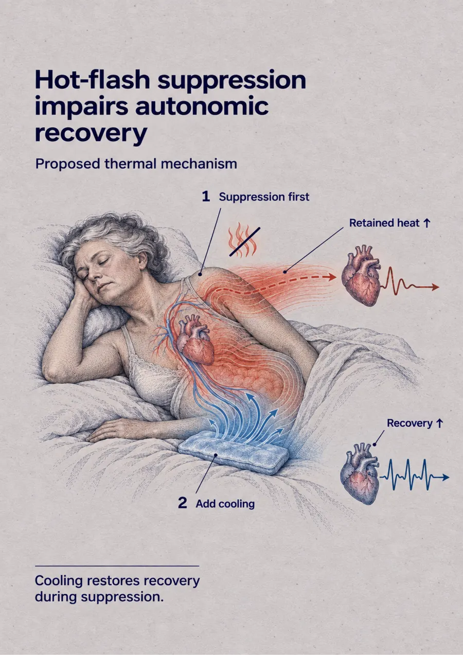 Poster: Hot-flash suppression impairs autonomic recovery