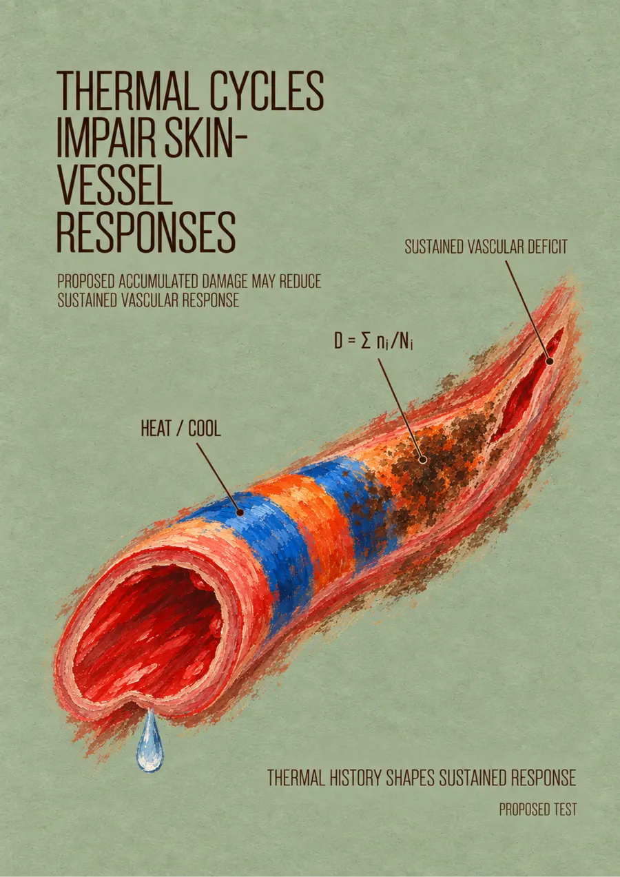 Poster: Thermal cycles impair skin-vessel responses