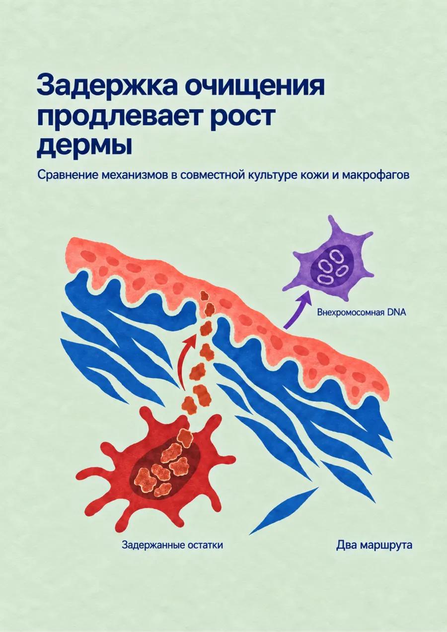 Постер: Задержка очищения продлевает рост дермы