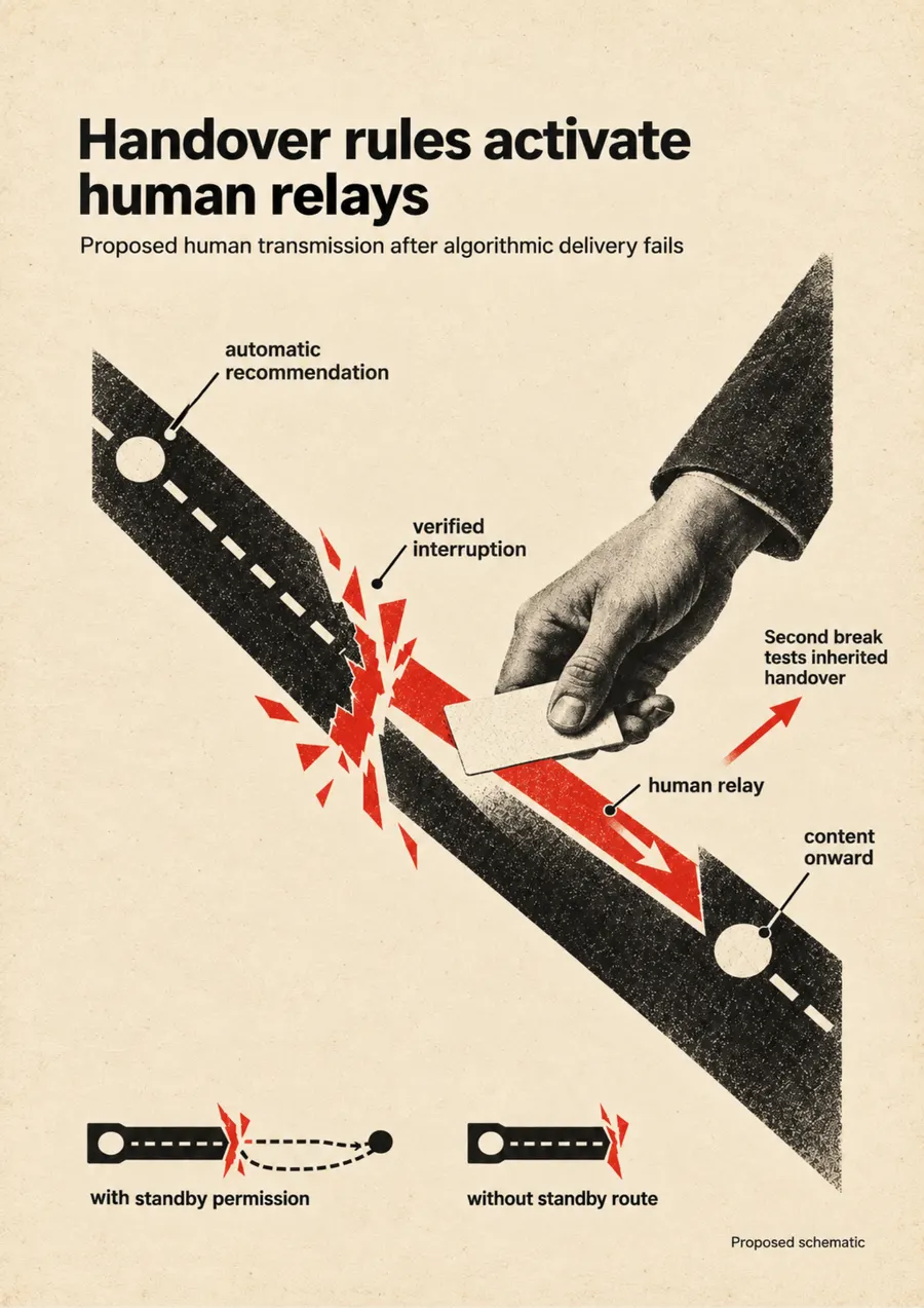 Poster: Handover rules activate human relays