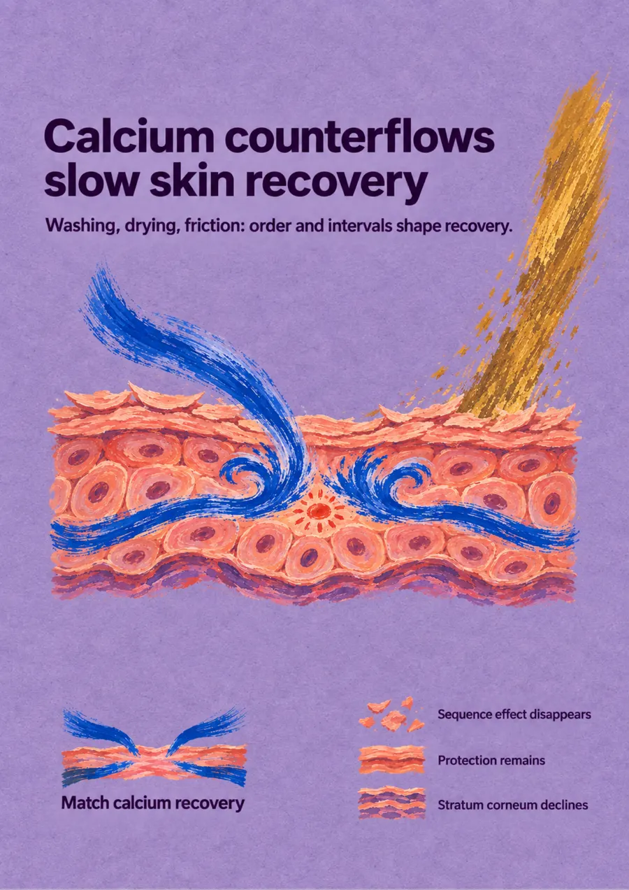 Poster: Calcium counterflows slow skin recovery