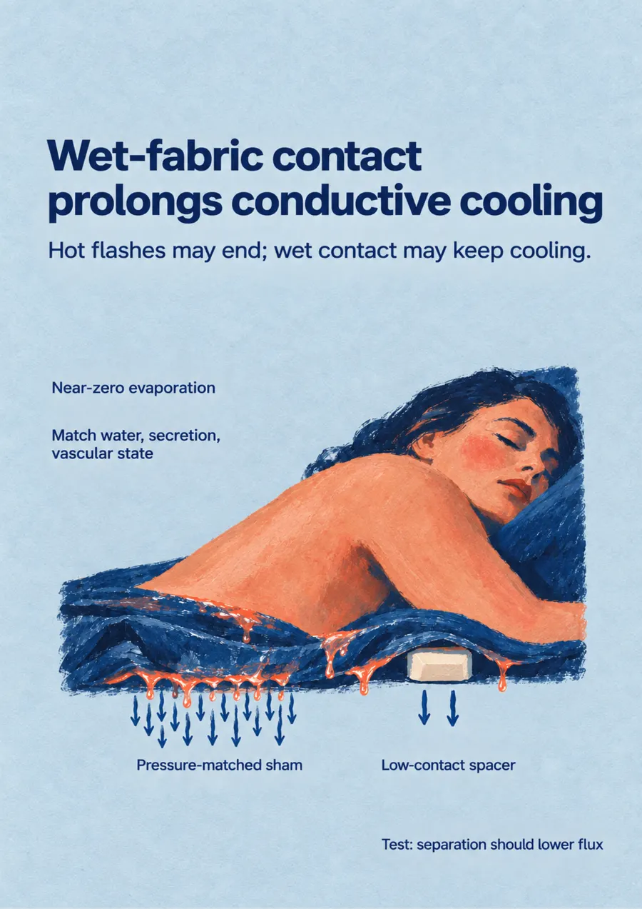 Poster: Wet-fabric contact prolongs conductive cooling