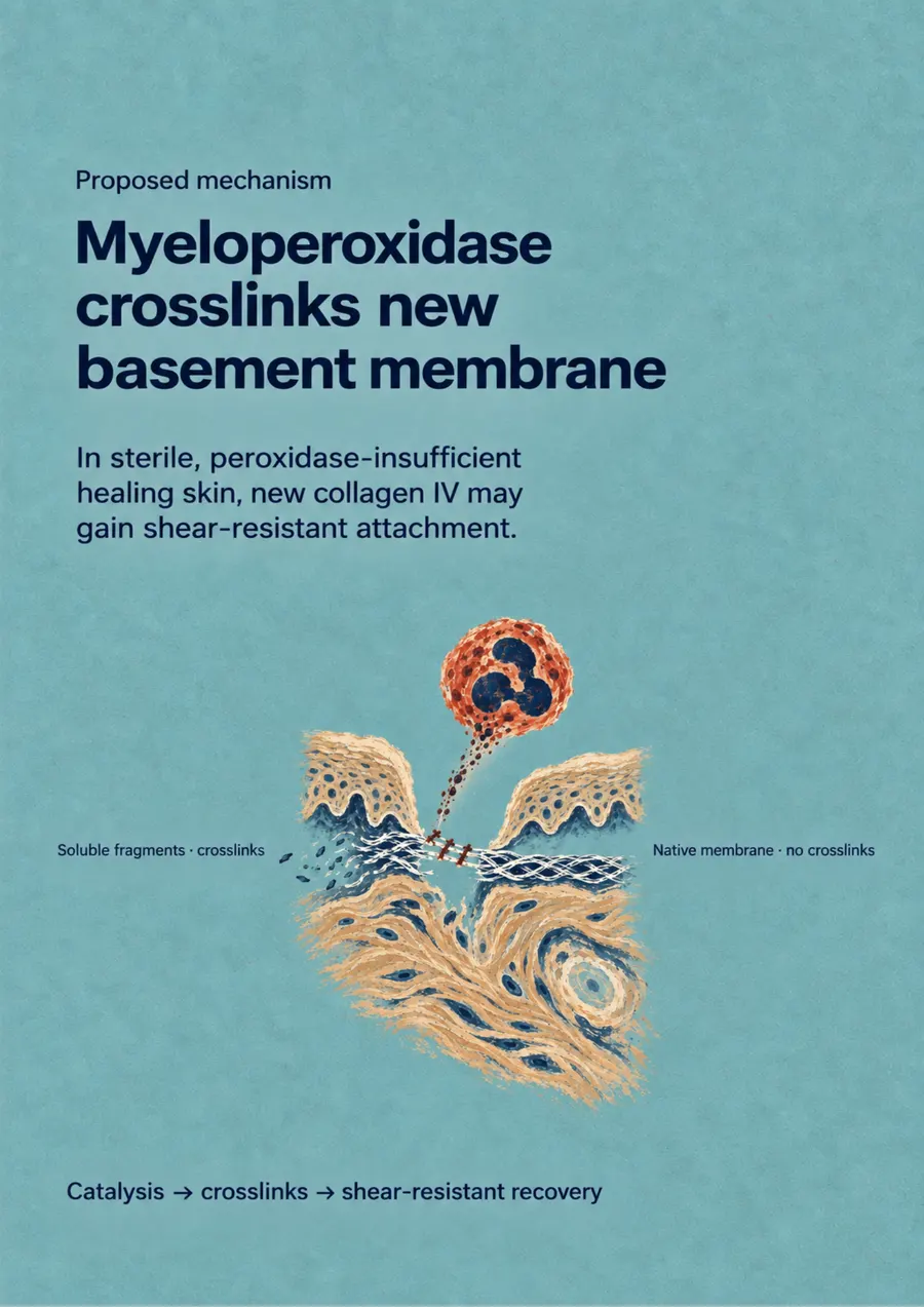 Poster: Myeloperoxidase crosslinks new basement membrane