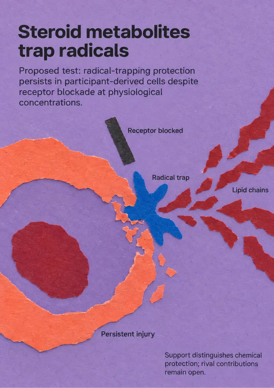 Poster: Steroid metabolites trap radicals