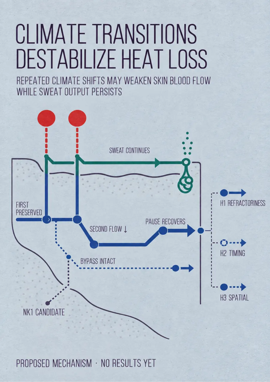 Poster: Climate transitions destabilize heat loss