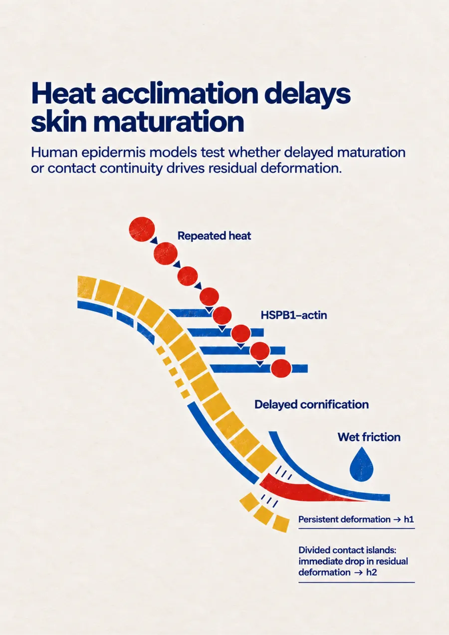 Poster: Heat acclimation delays skin maturation