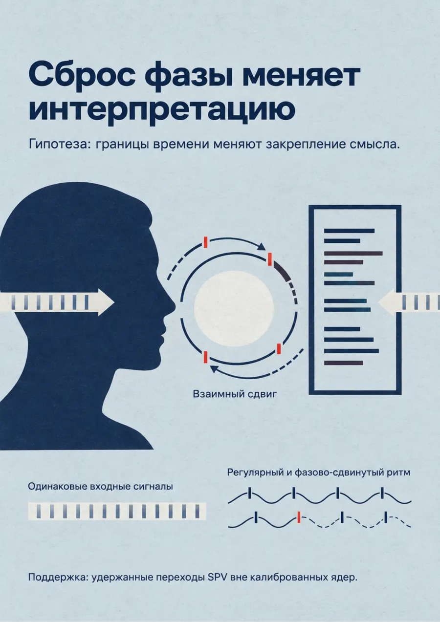 Постер: Сброс фазы меняет интерпретацию