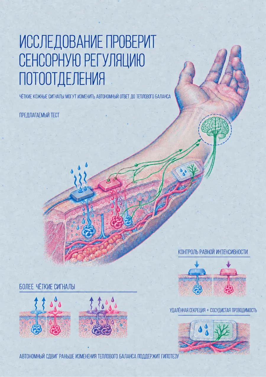 Постер: Исследование проверит сенсорную регуляцию потоотделения