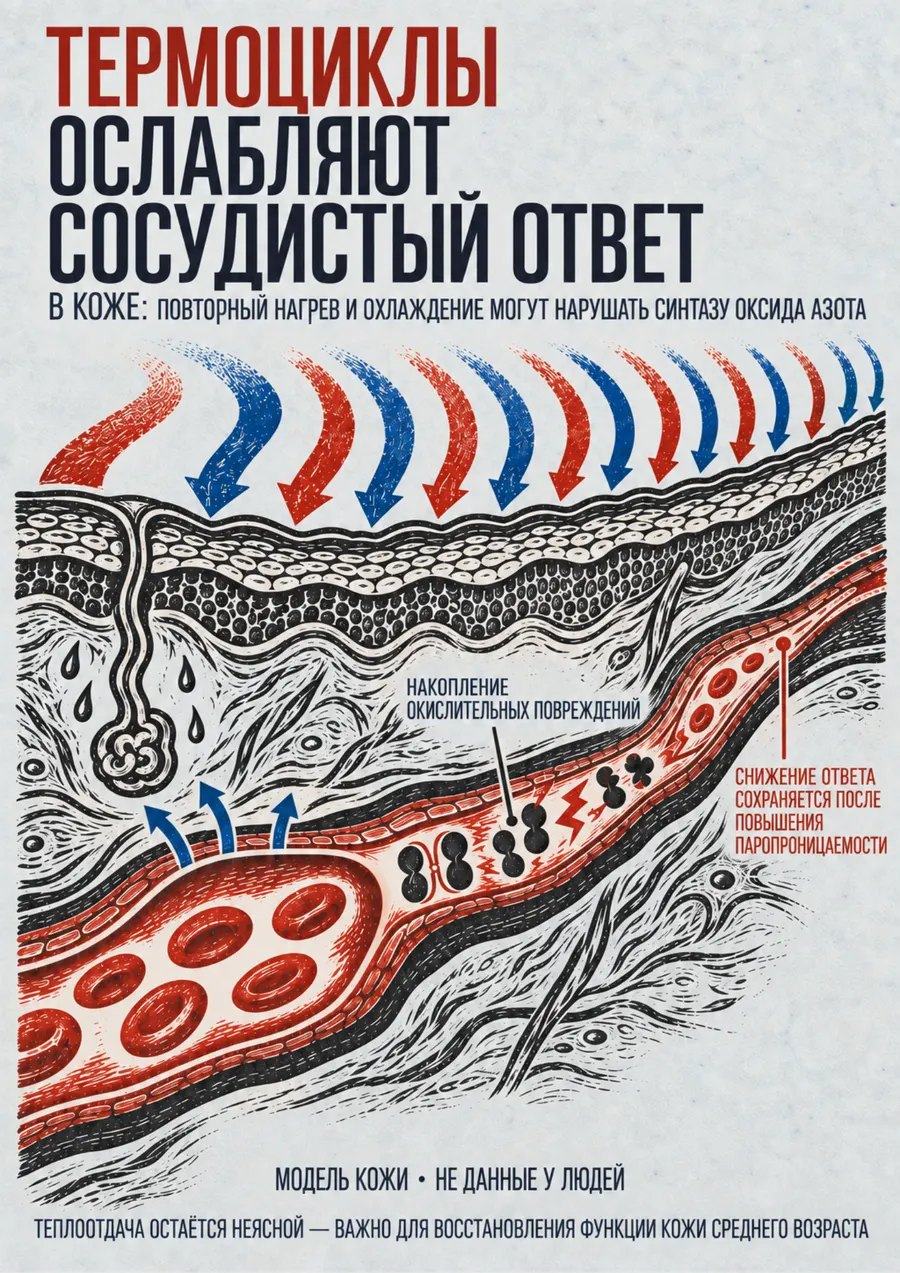 Постер: Термоциклы ослабляют сосудистый ответ