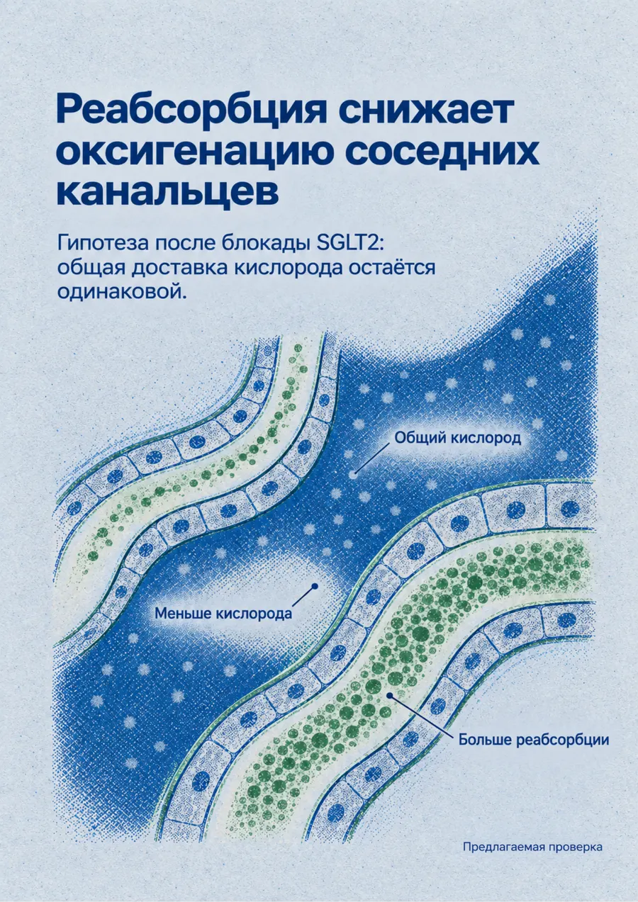 Постер: Реабсорбция снижает оксигенацию соседних канальцев