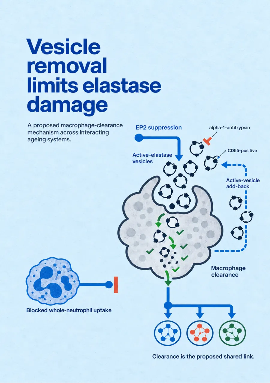 Poster: Vesicle removal limits elastase damage