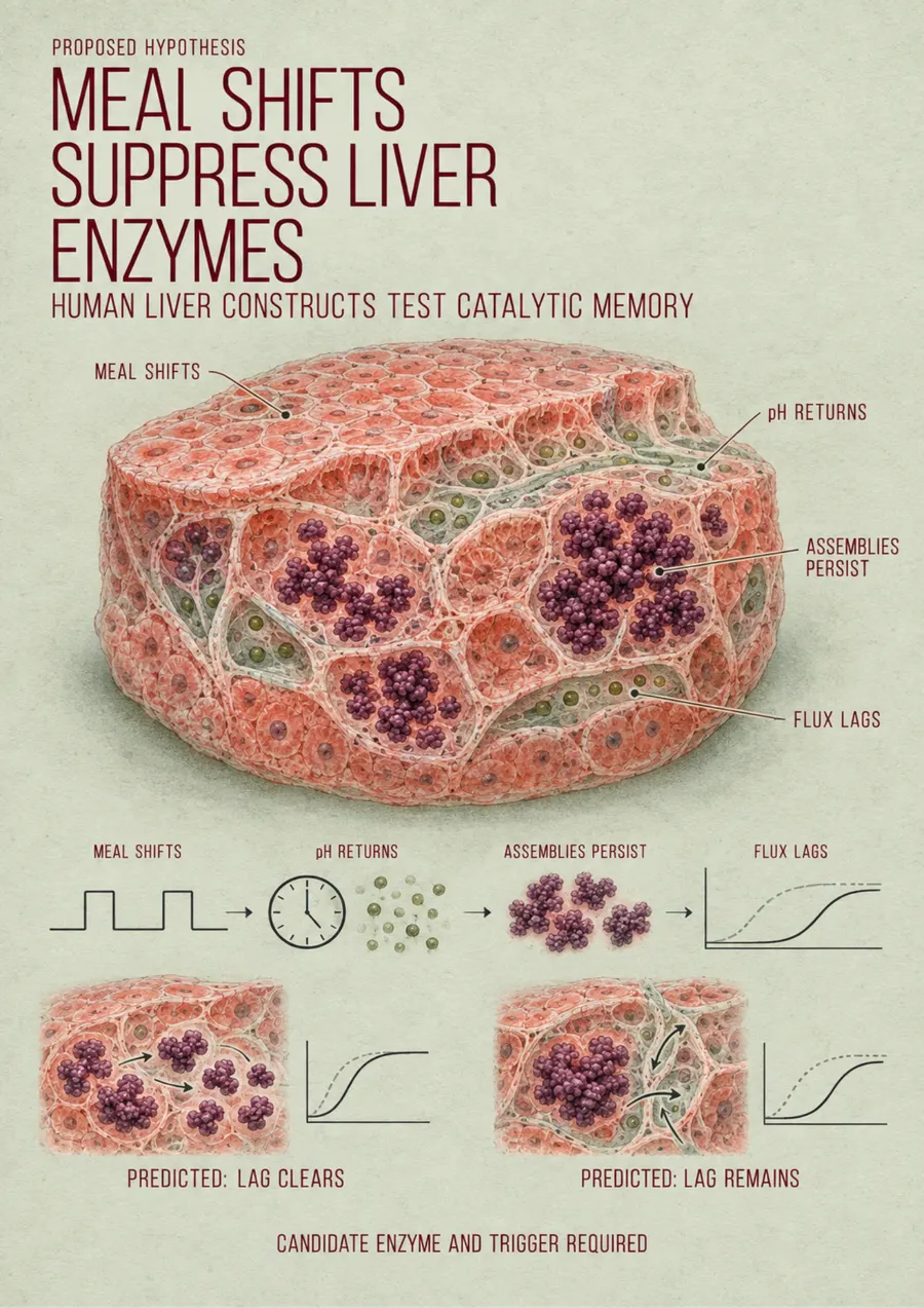 Poster: Meal shifts suppress liver enzymes