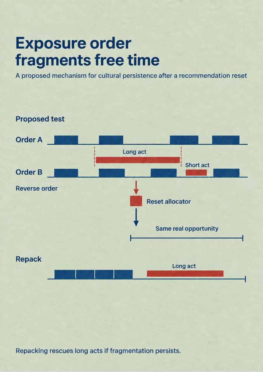 Poster: Exposure order fragments free time