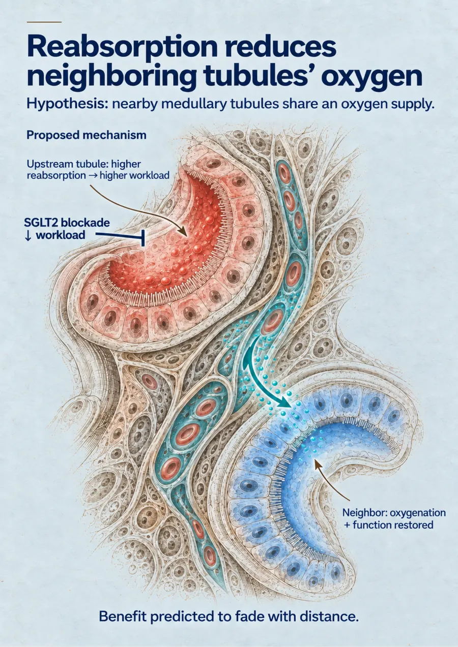 Poster: Reabsorption reduces neighboring tubules’ oxygen