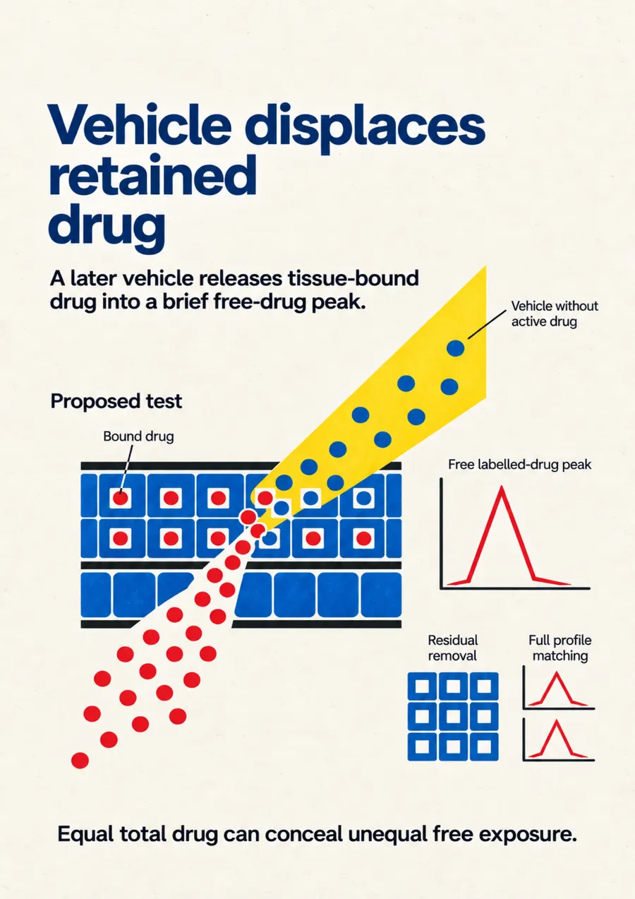 Poster: Vehicle displaces retained drug