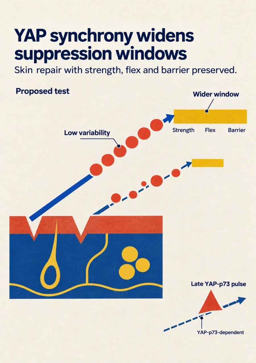 Poster: YAP synchrony widens suppression windows