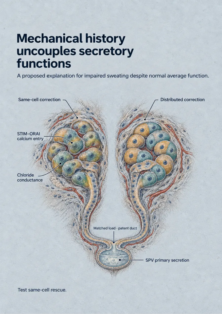 Poster: Mechanical history uncouples secretory functions