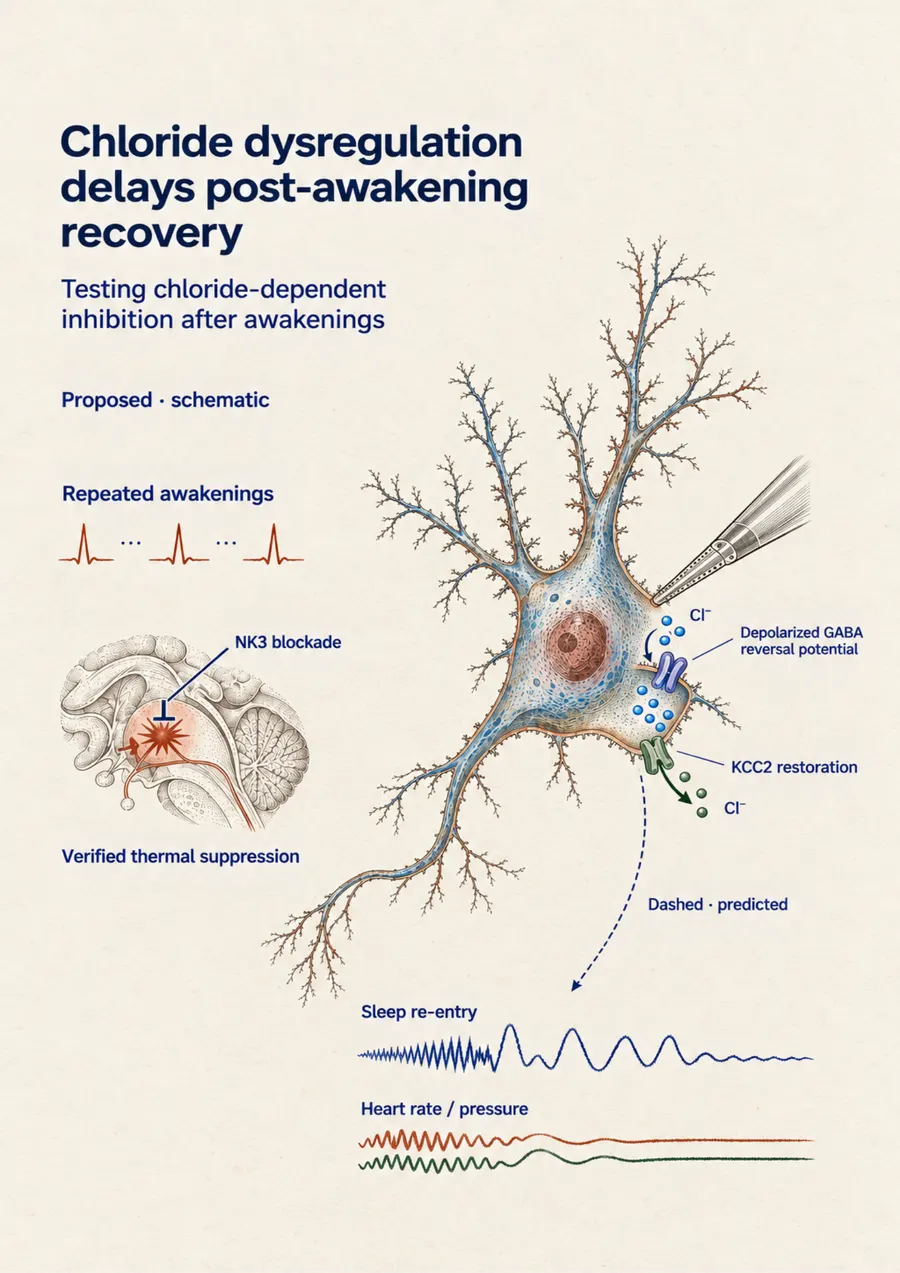 Poster: Chloride dysregulation delays post-awakening recovery