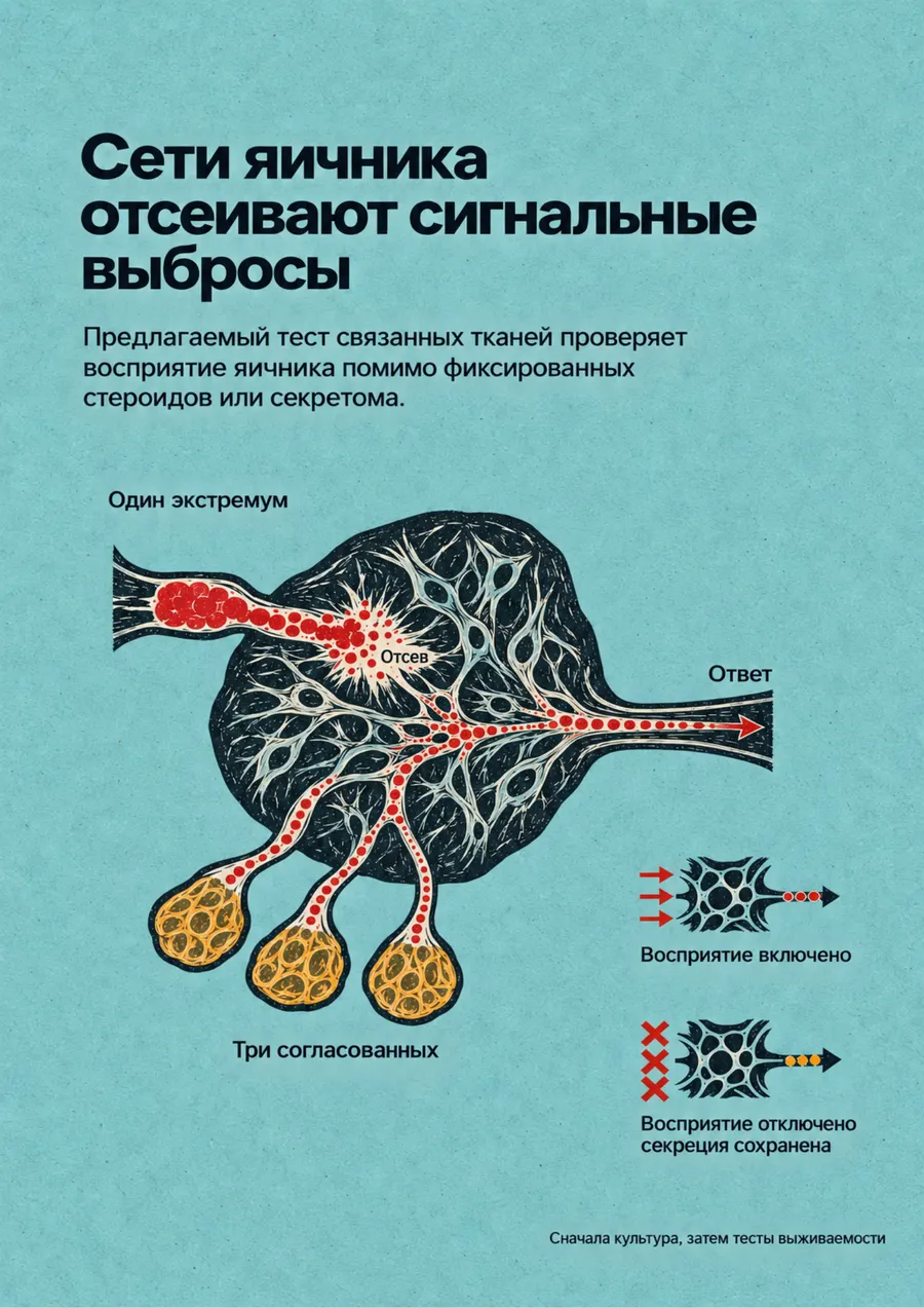 Постер: Сети яичника отсеивают сигнальные выбросы