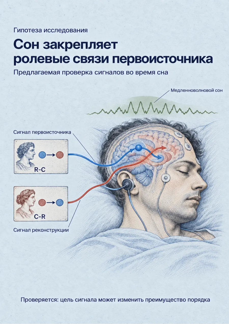 Постер: Сон закрепляет ролевые связи первоисточника
