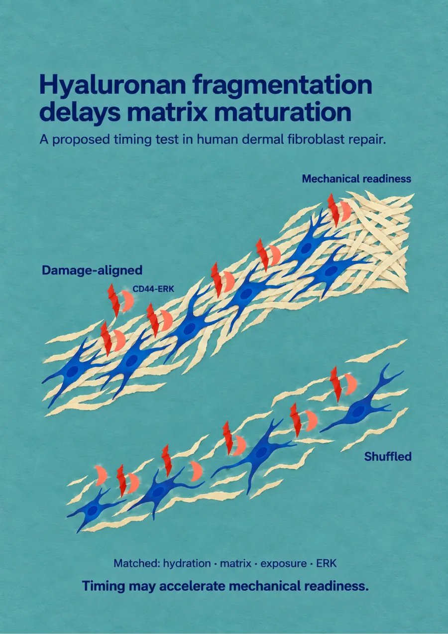 Poster: Hyaluronan fragmentation delays matrix maturation