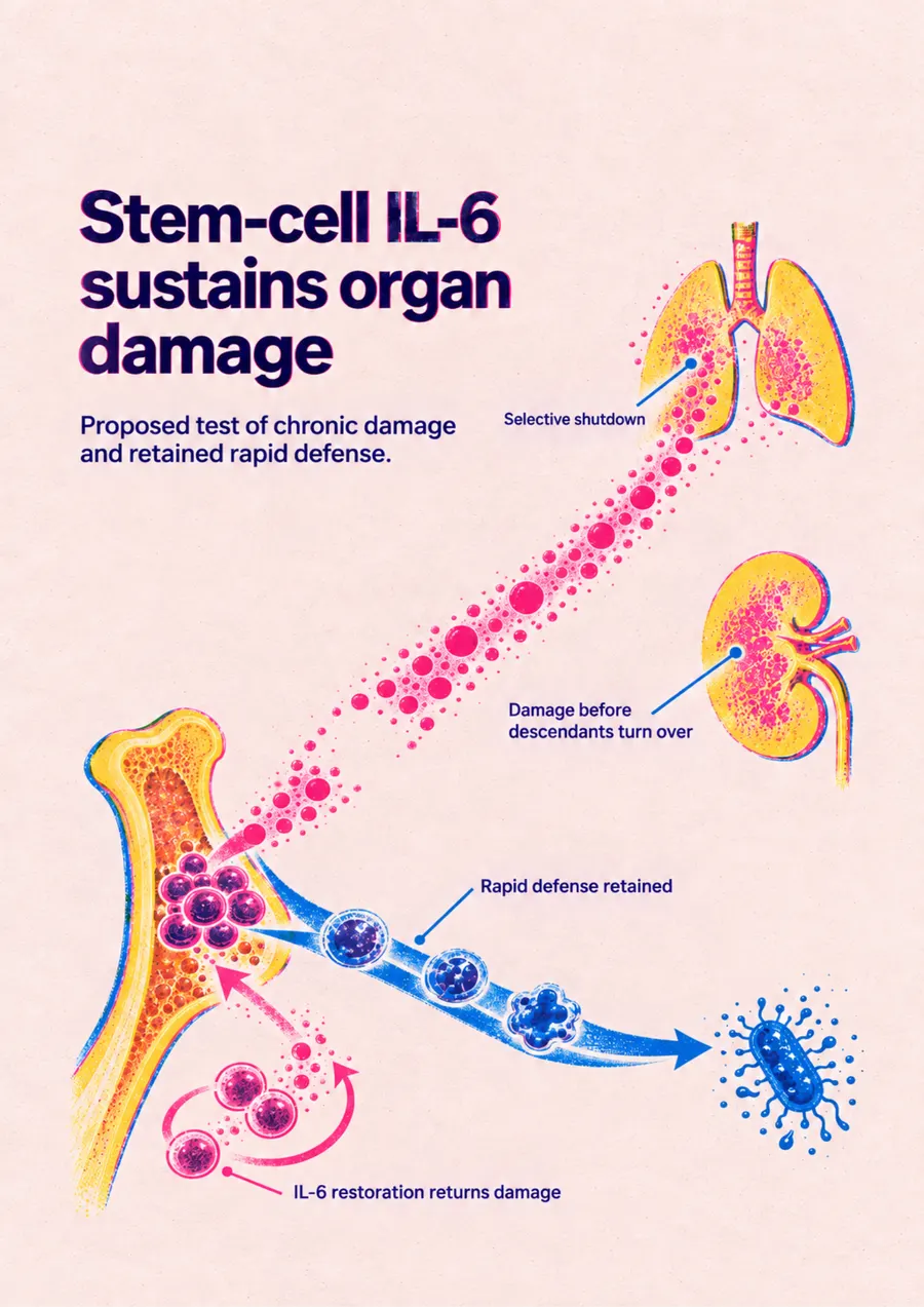 Poster: Stem-cell IL-6 sustains organ damage