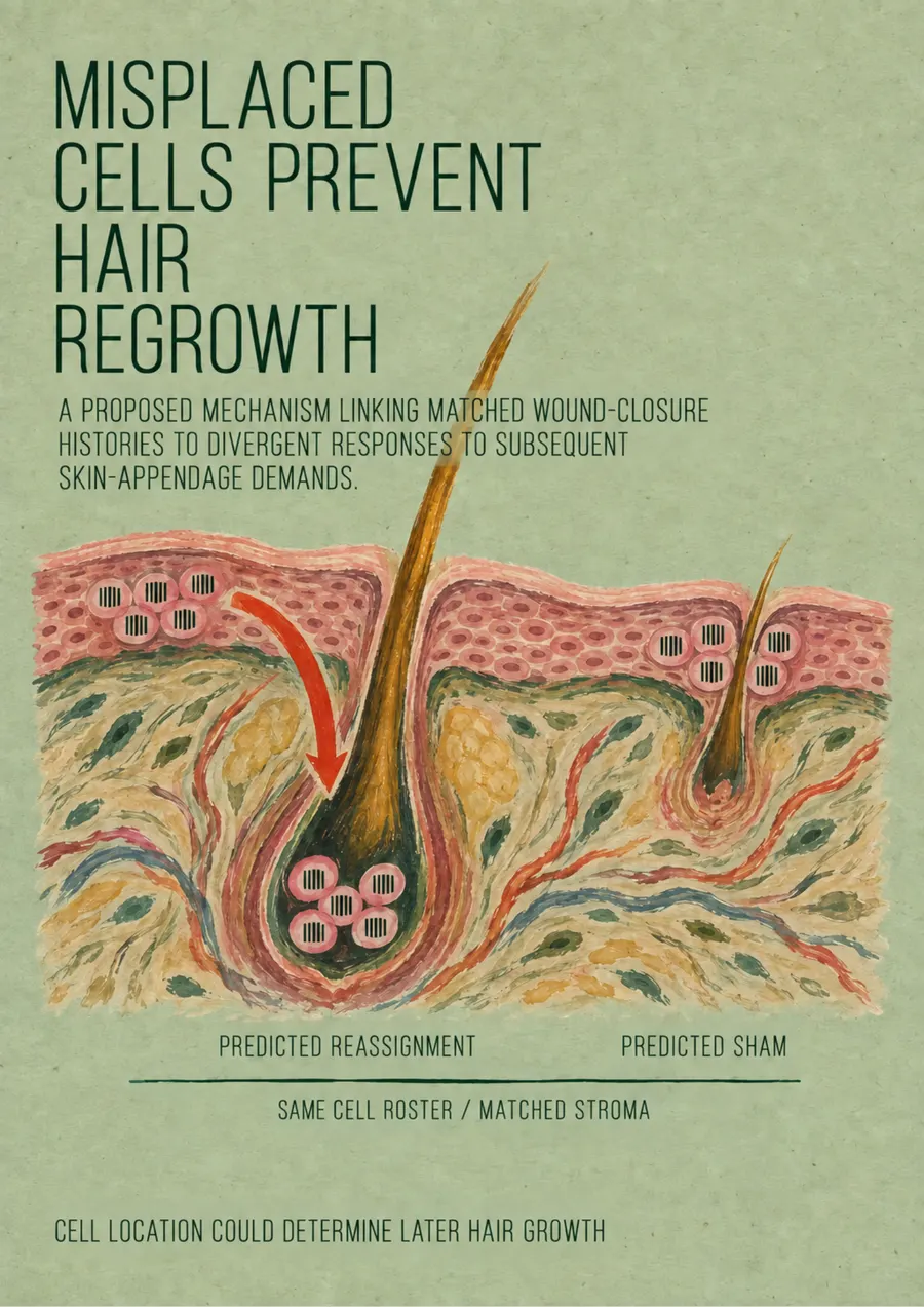 Poster: Misplaced cells prevent hair regrowth