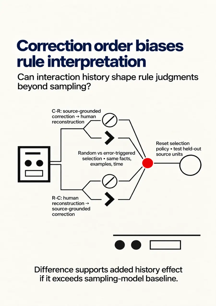 Poster: Correction order biases rule interpretation