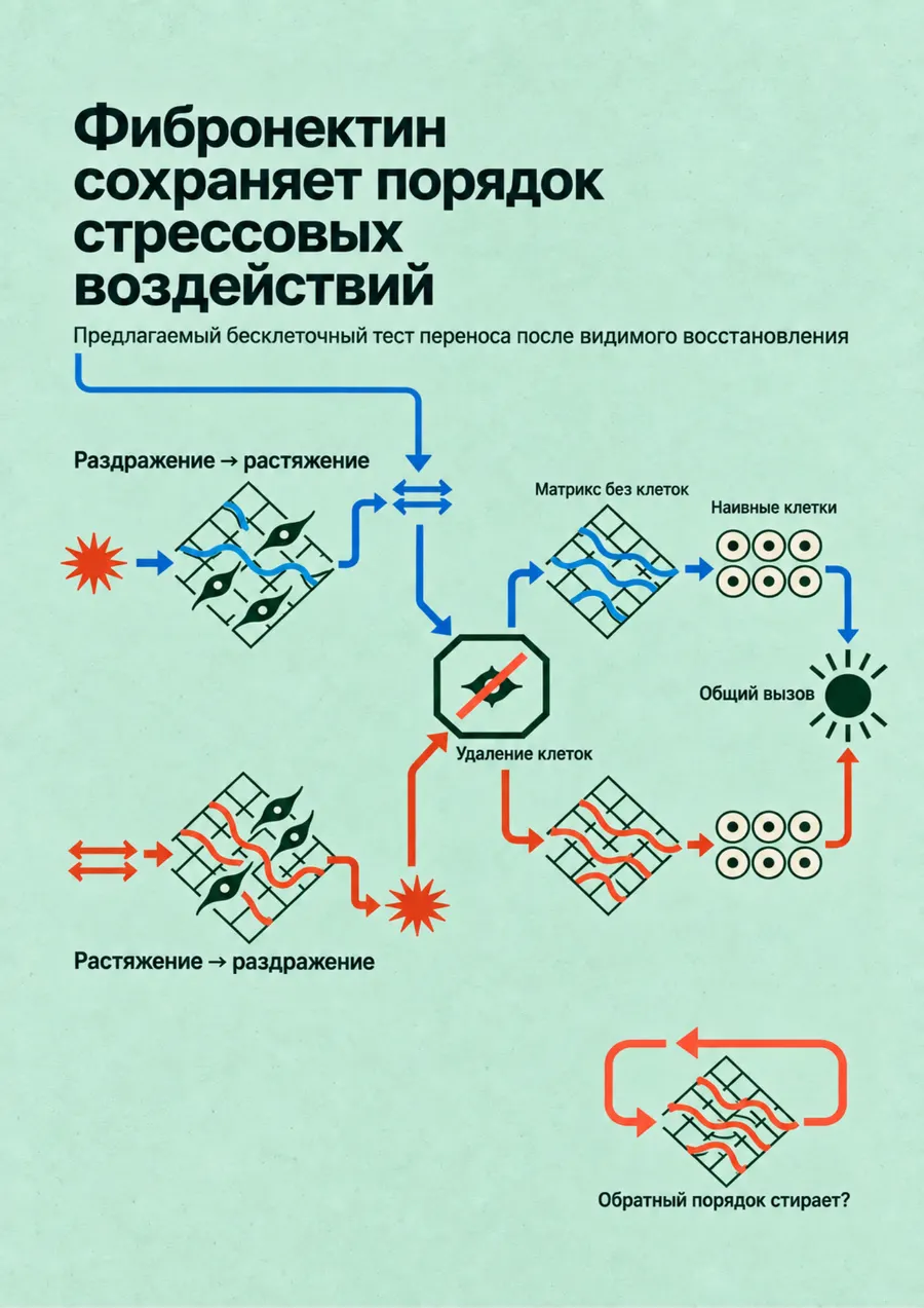 Постер: Фибронектин сохраняет порядок стрессовых воздействий