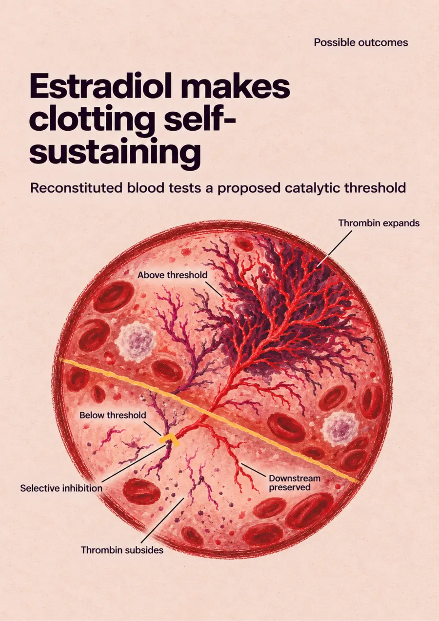 Poster: Estradiol makes clotting self-sustaining
