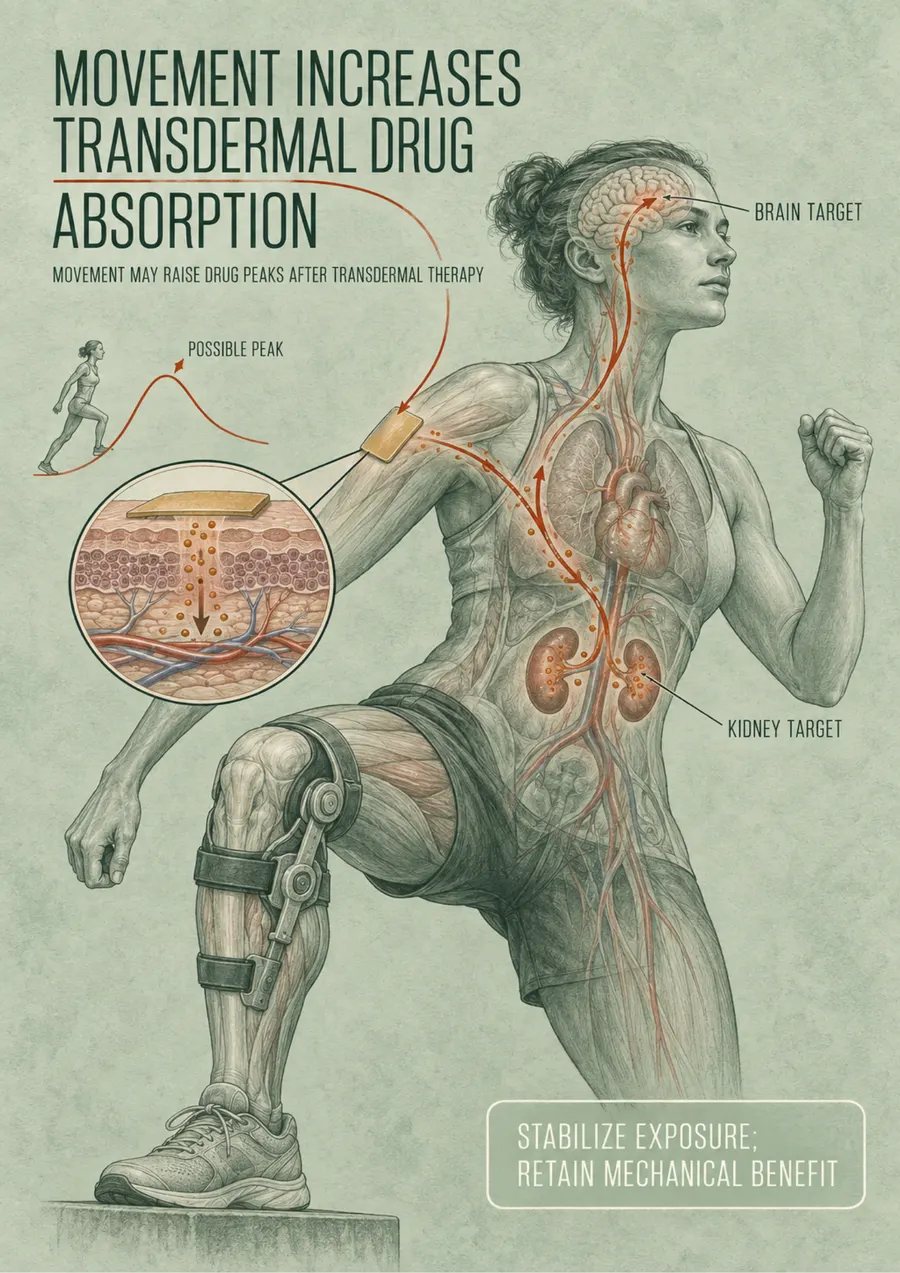 Poster: Movement increases transdermal drug absorption