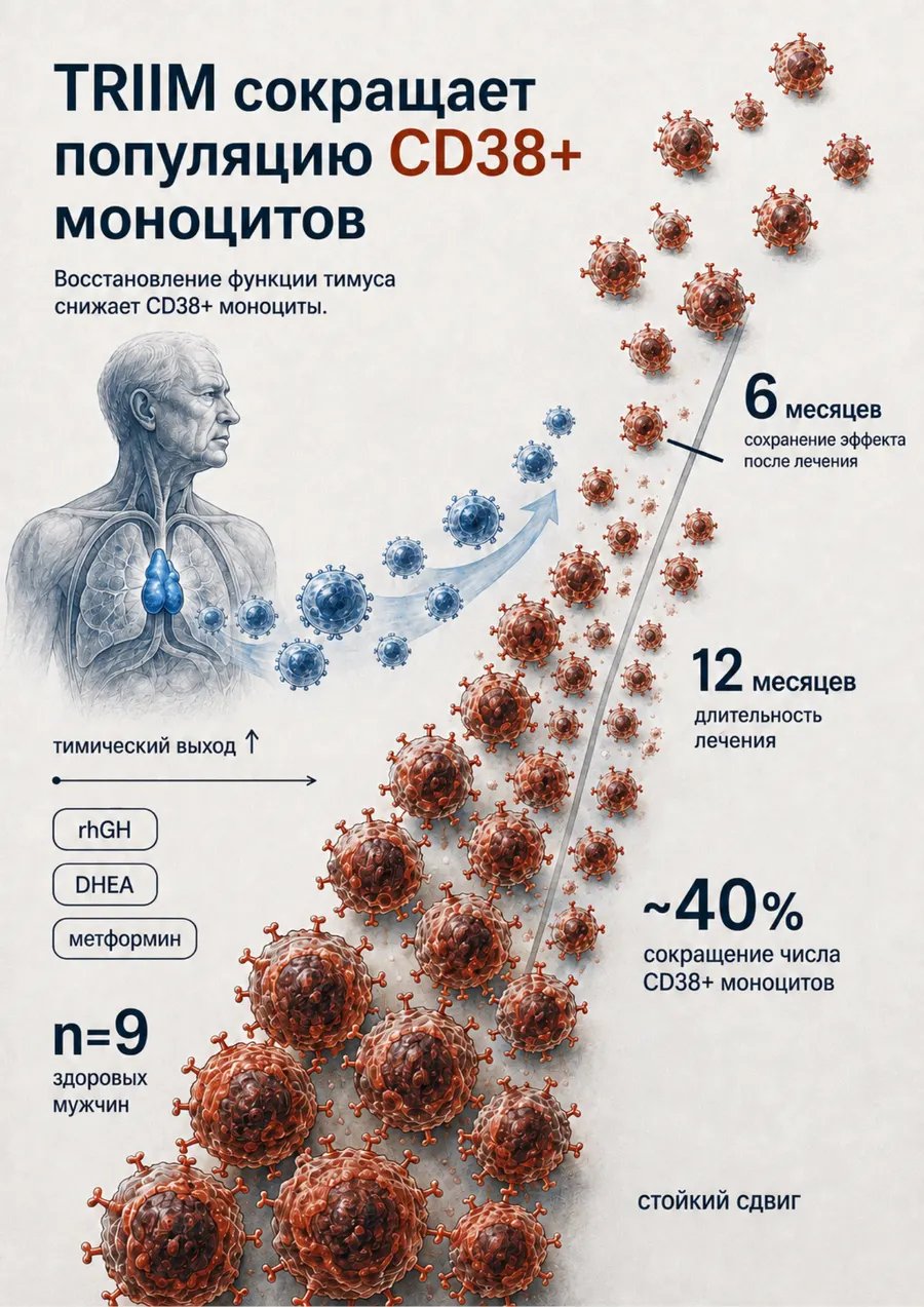 Постер: TRIIM сокращает популяцию CD38+ моноцитов