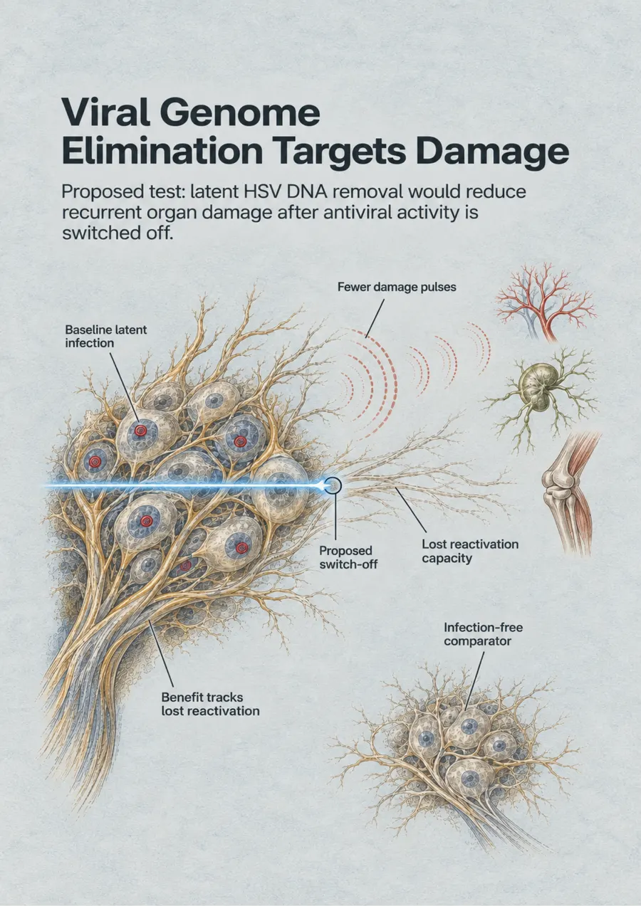 Poster: Viral Genome Elimination Targets Damage
