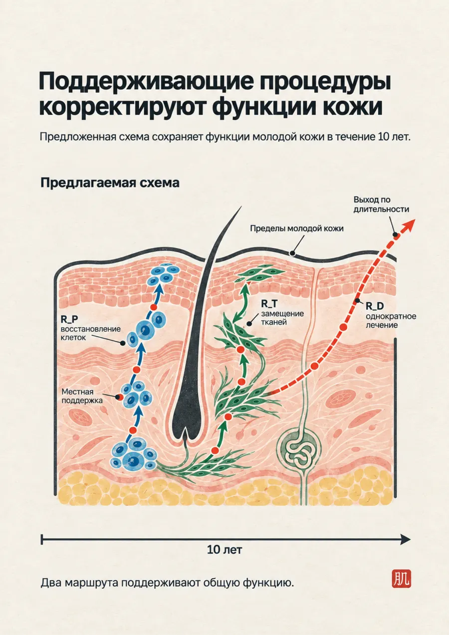 Постер: Поддерживающие процедуры корректируют функции кожи