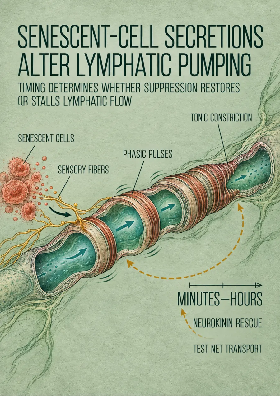 Poster: Senescent-cell secretions alter lymphatic pumping