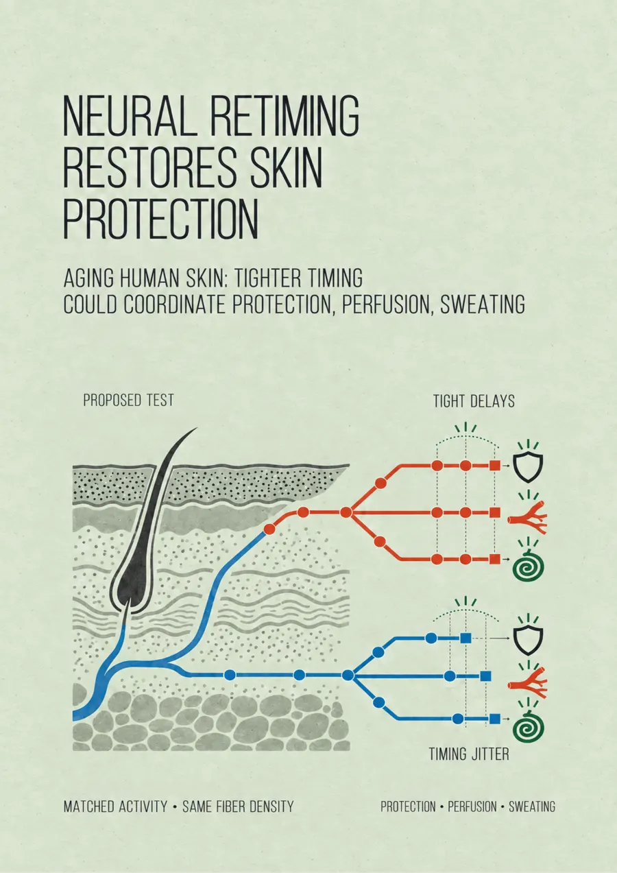 Poster: Neural retiming restores skin protection